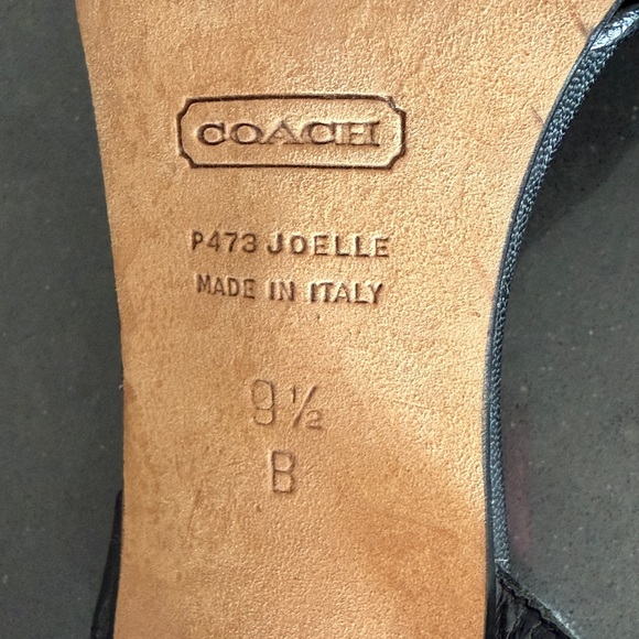 Coach Black Leather Joelle 3” Heeled Strappy Sandals w/Bows. Women's Size 9.5 B - Picture 9 of 10